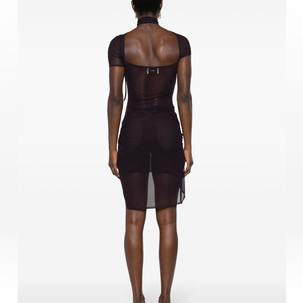 Coperni Asymmetrical Sheer Mesh Dress - Picture 12 of 16